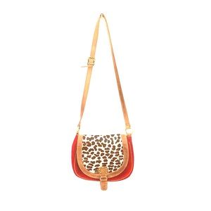 Clhei genuine leather and suede crossbody purse